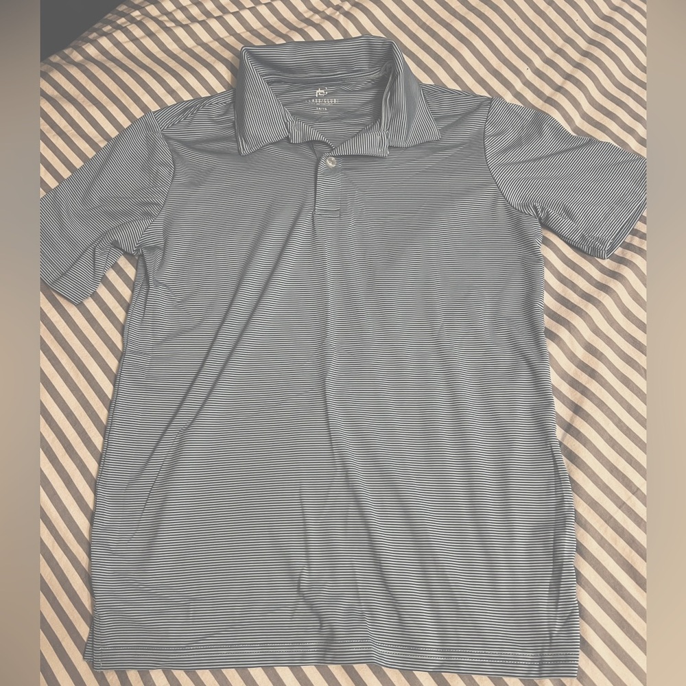 Boys Dri-fit Blue Striped Polo Shirt